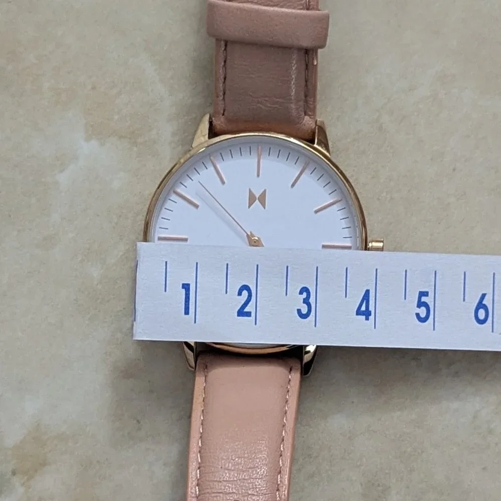MVMT Boulevard Sunset Women B18 Dress MOP Dial Pink Leather Quartz 38mm Watch